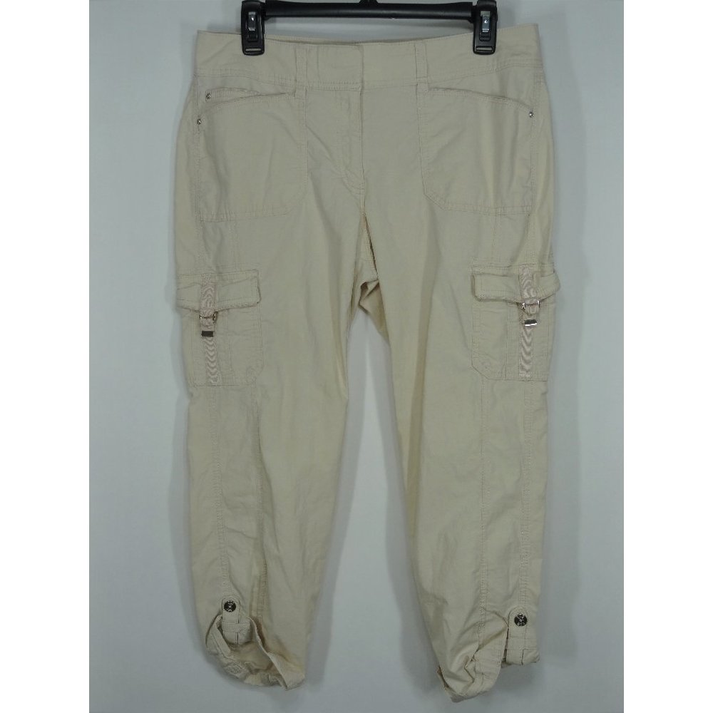 White House Black Market Khaki Cargo Pants Size 8